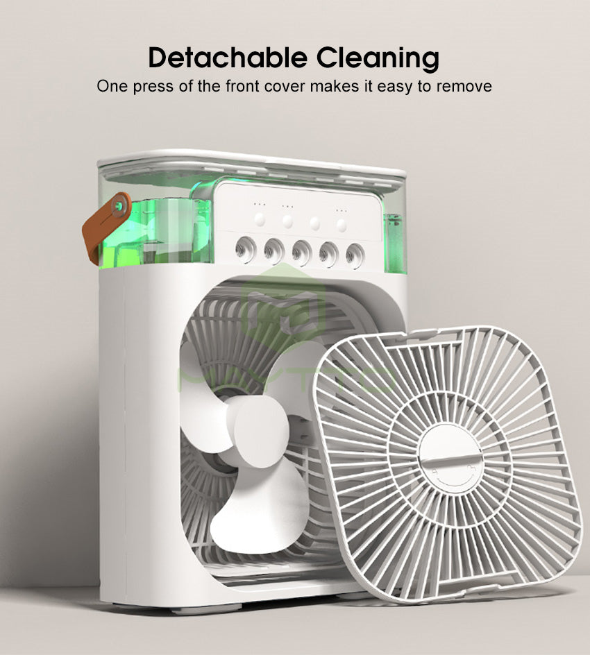 Trending Mini Air Conditioner Fan Premium 3 In 1 Desk Cooling Fan Spray Fan